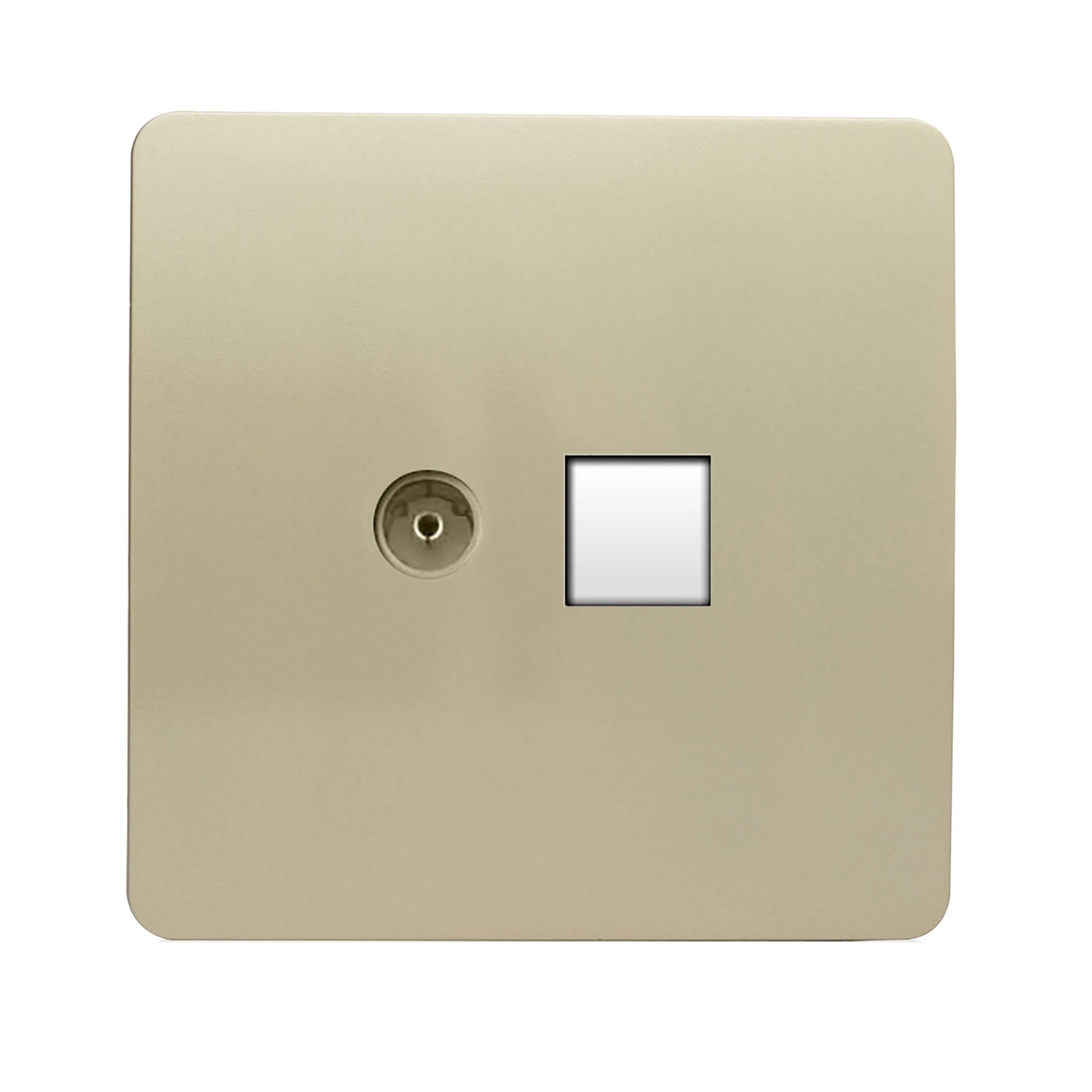 ART-TLP+TVGO  TV Co-Axial & Telephone Champagne Gold
